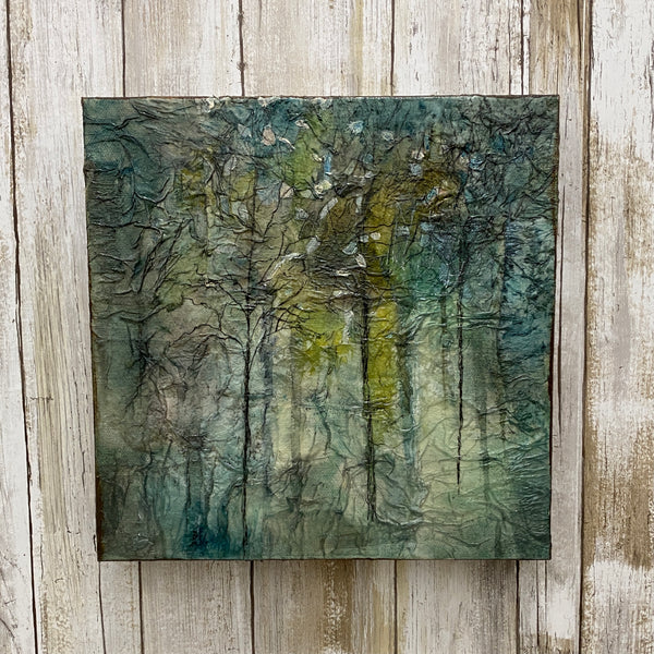 Foggy Forest - Mixed Media Creation by Diana Putnam