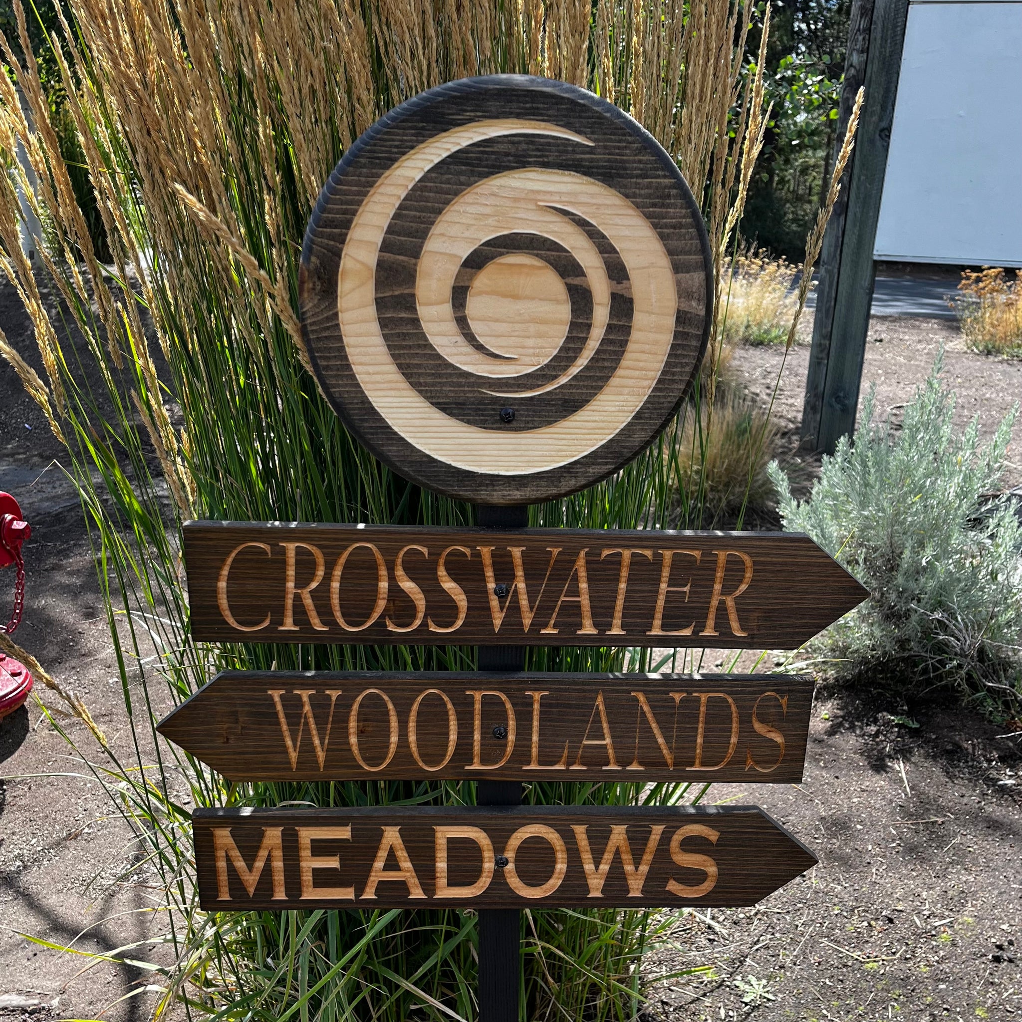 Directional Sunriver Golf Signs - Carved Cedar and Pine Wood