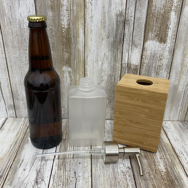 Sacred Forest Pine Tree Circles 2 - Bamboo Lotion Soap Sanitizer Dispenser