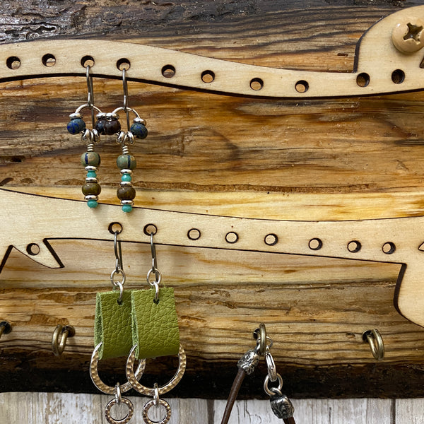 Rustic Branch Jewelry Earring Hanger - Live Edge Wood with Laser Cut Tree Branch