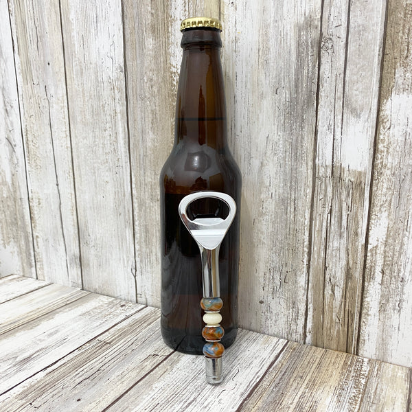 Desert Hues Beer Bottle Opener - Handmade Glass Lampwork Beads