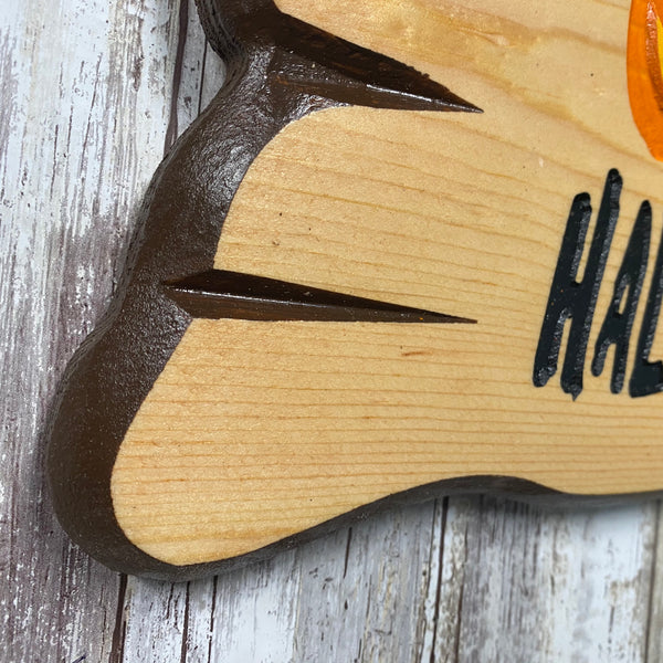 Happy HalloThanksMas - Halloween Thanksgiving Christmas Wall Hanging Sign