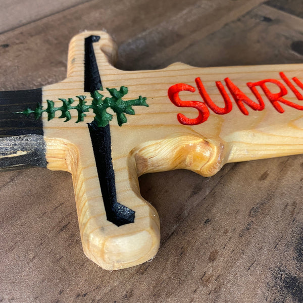 Sunriver Children's play carved sword- Carved Pine Wood