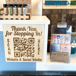 Custom Business QR Code Sign - Add Your Name, Graphic or Logo