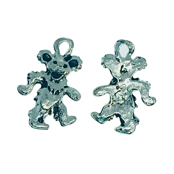 Grateful Dead Bear Charms - Qty of 5 Charms - Lead Free Pewter Silver - American Made
