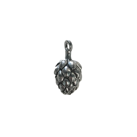 Hop Flower Charms - Qty of 5 Charms - Lead Free Pewter Silver - American Made