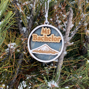 Mt Bachelor Mountain - 3 Dimensional Christmas Tree Ornament