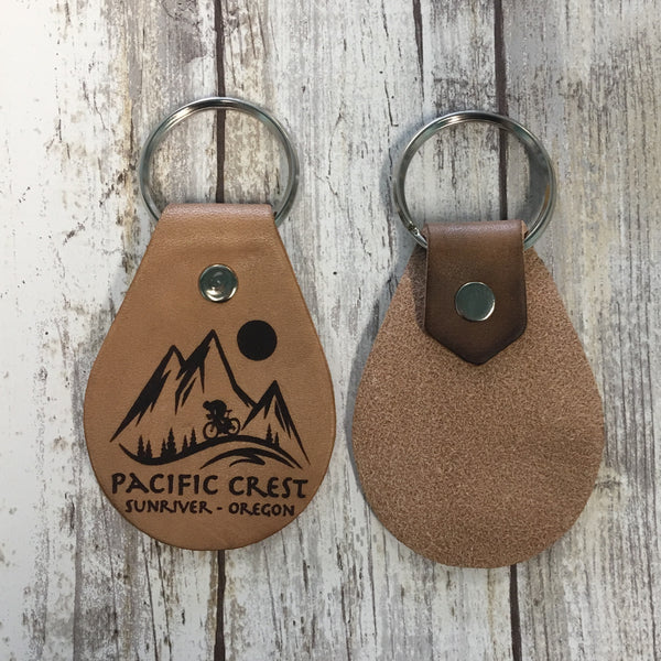 Pacific Crest Endurance Sports Festival Leather Key Chain Fob