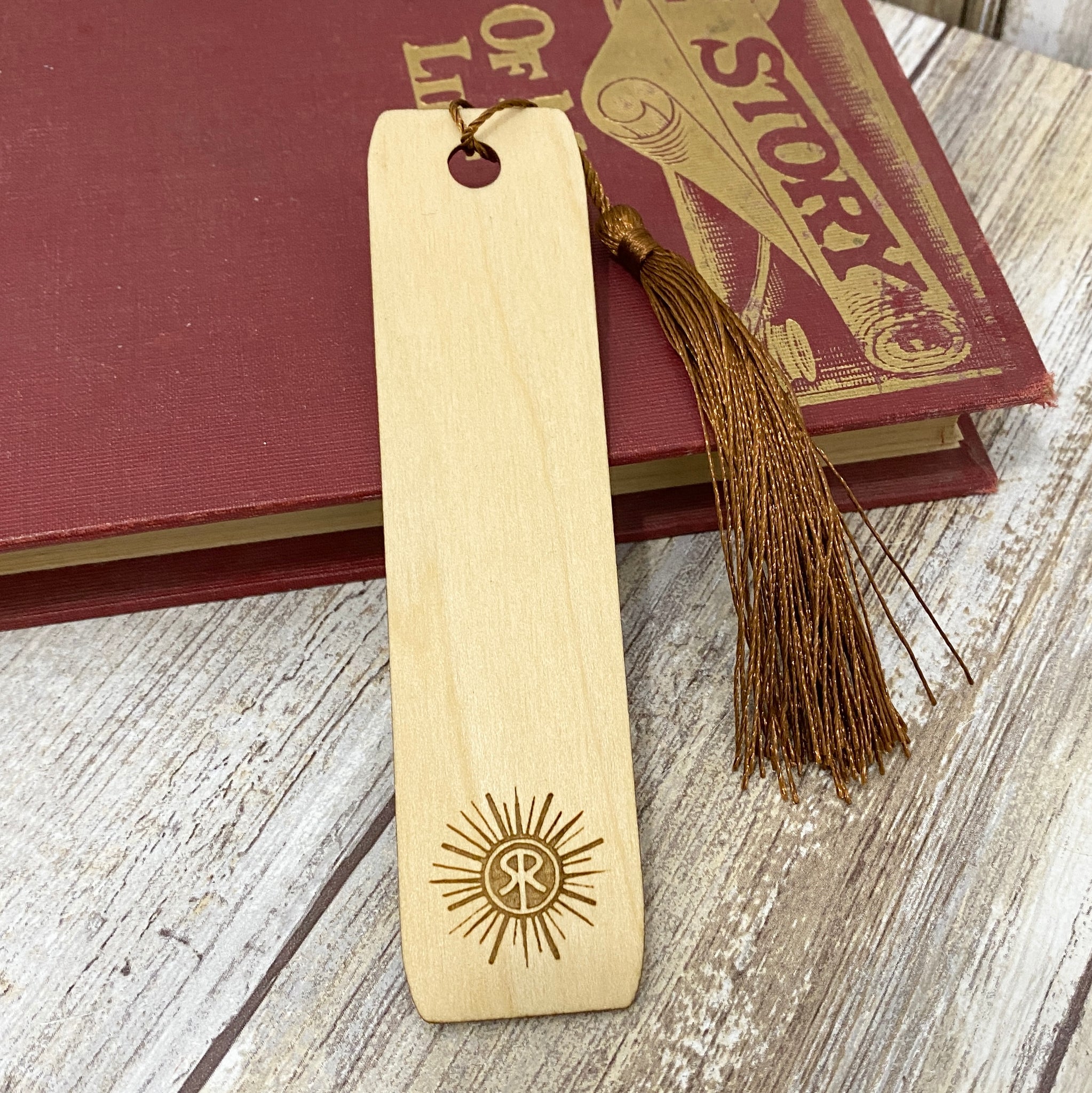 Sunriver Oregon Logo Bookmark - Laser Engraved Birch Wood