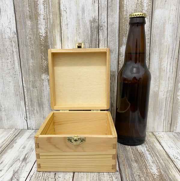 Love Heart and Roses Box - Laser Engraved & Hand Painted Wood Box
