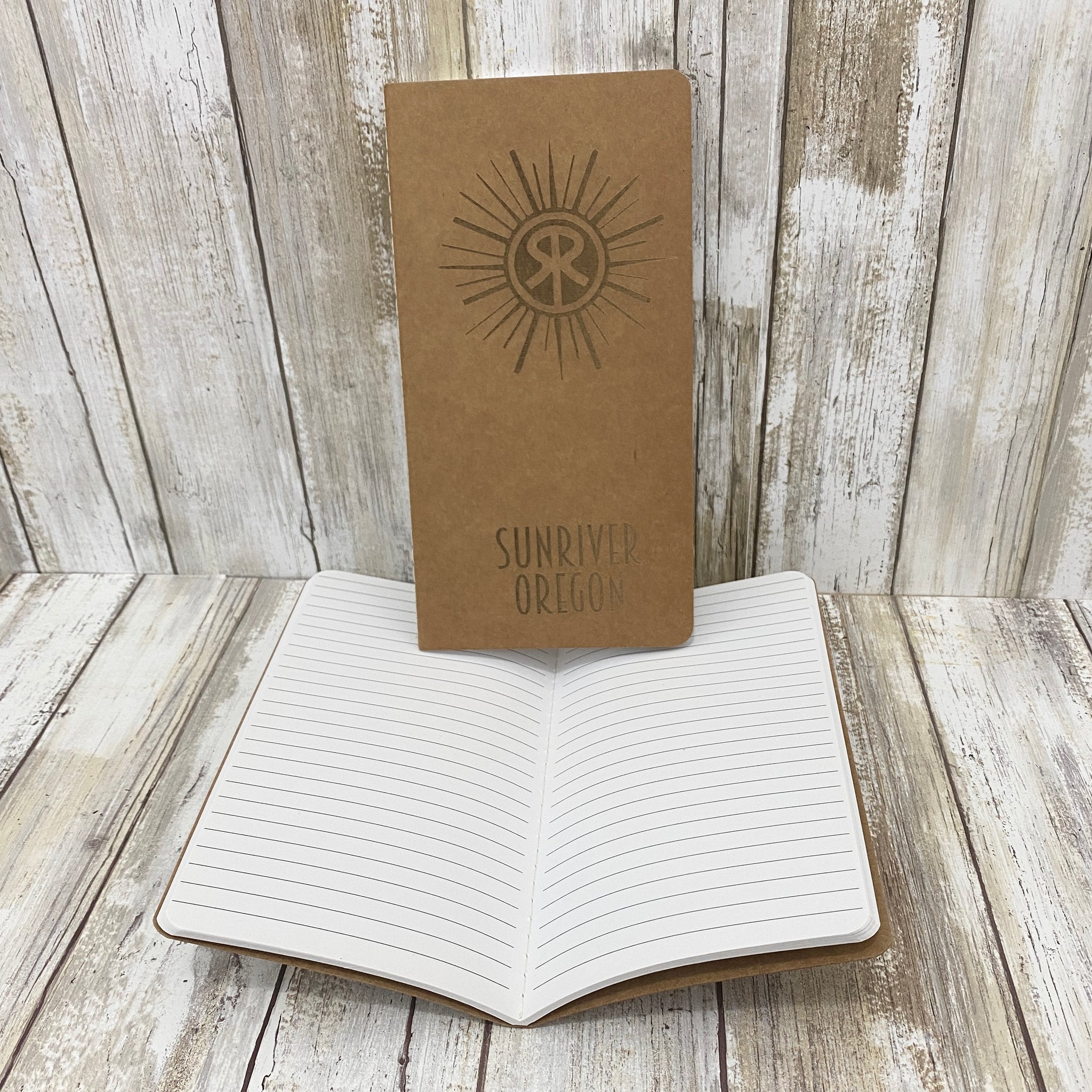 Sunriver Oregon Retro Logo - Craft Paper Pocket Journal