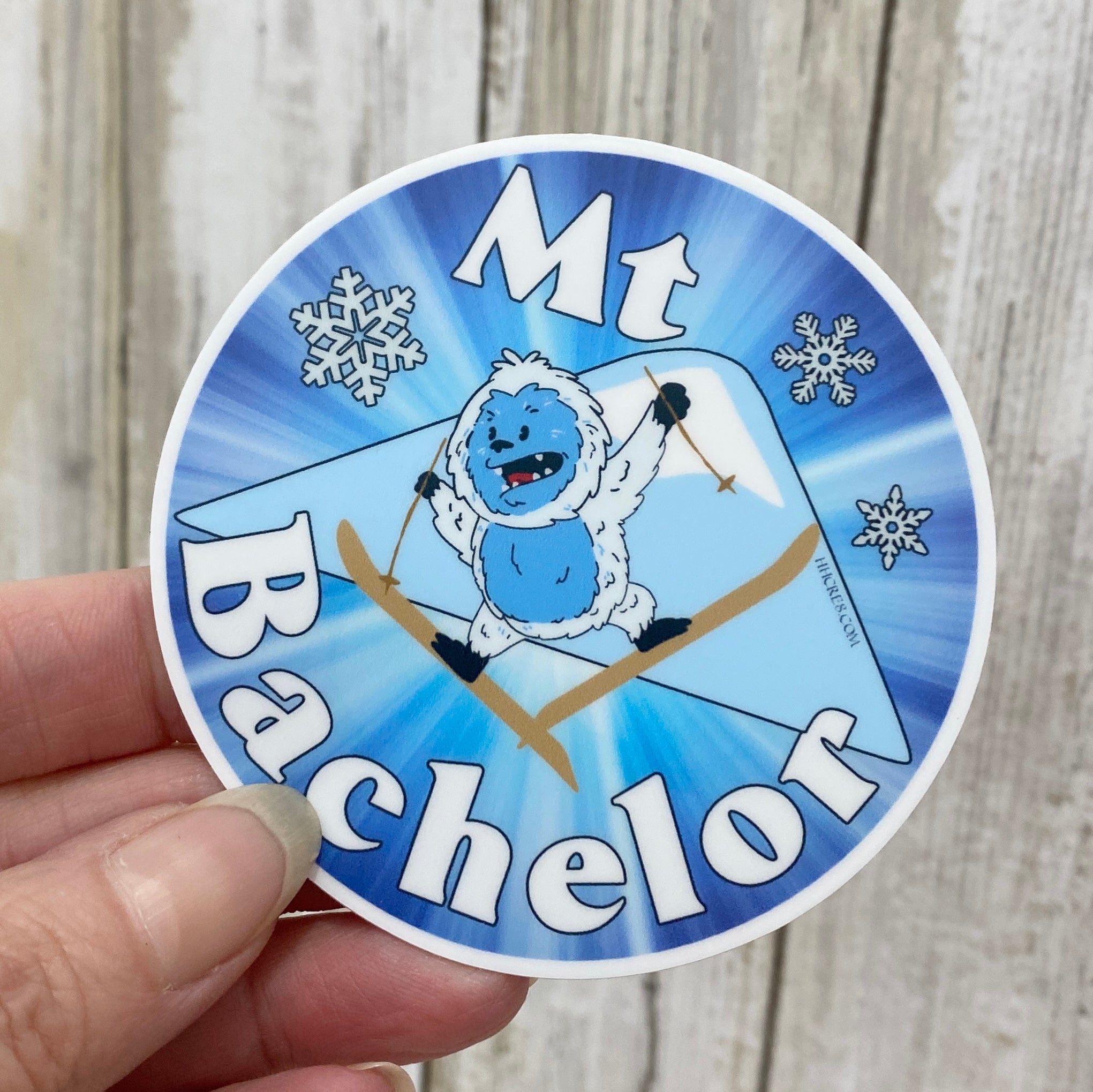 Mt Bachelor Skiing Yeti Sticker - Created by Vivian Houser