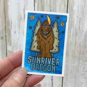 Sunriver Sasquatch Vinyl Sticker - Created by Vivian Houser