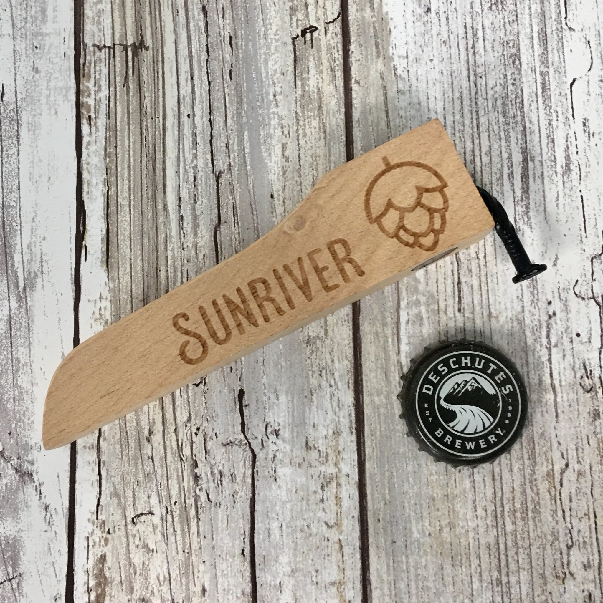 Sunriver Oregon Beer Wood Handle with Nail Bottle Opener - Ale Trail