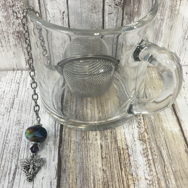 Fantasy Fairy - Lampwork Bead & Charm Loose Tea Infuser Steeper Ball