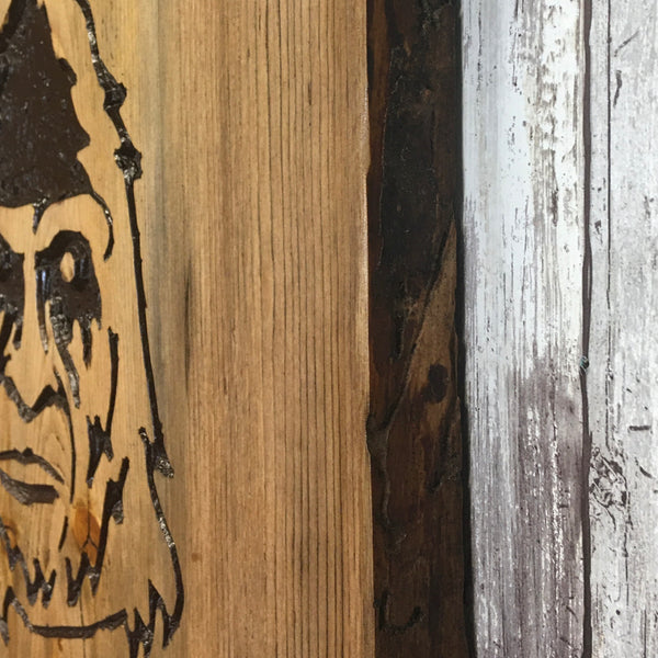 Sasquatch Believe in Yourself - Live Edge Pine Wood Sign