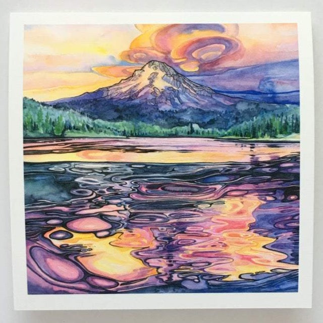 Trillium Reflection - Blank Greeting Card - Created by Christina McKeown