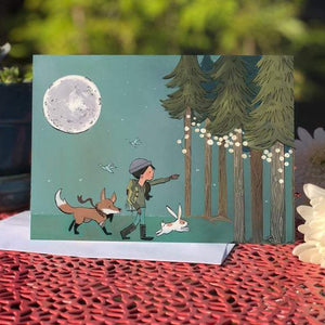 Forest Lights - Blank Greeting Card - Created by Megan Marie Myers #6