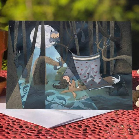 Blanket Fort - Blank Greeting Card - Created by Megan Marie Myers #44