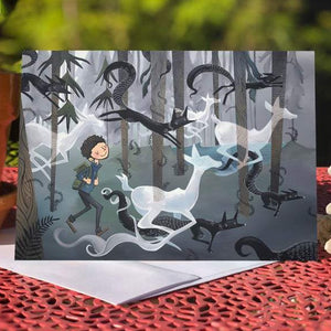 Ghost Deer - Blank Greeting Card - Created by Megan Marie Myers #47