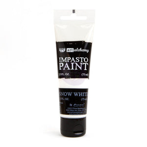 Snow White Impasto Heavy Body Acrylic Paint - 2.5 fluid oz - Finnabair Art Alchemy