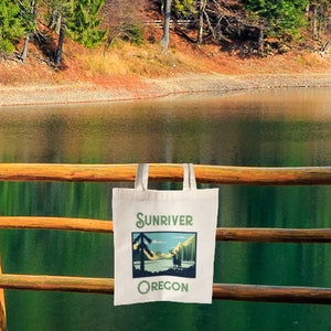 Sunriver Oregon Mountain Deer Canvas Tote Bag