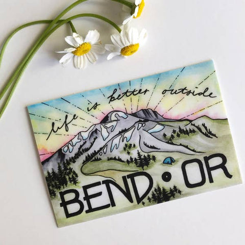 South Sister Bend Oregon Vinyl Sticker - Created by Michele Michael