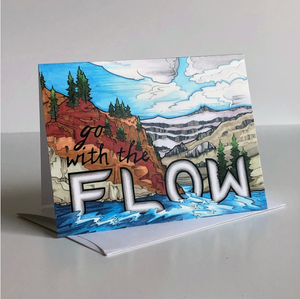 Go with the Flow River Greeting Card - Created by Michele Michael