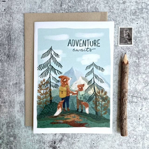 Adventure Awaits - Blank Greeting Card - Created by Little Pine Artistry