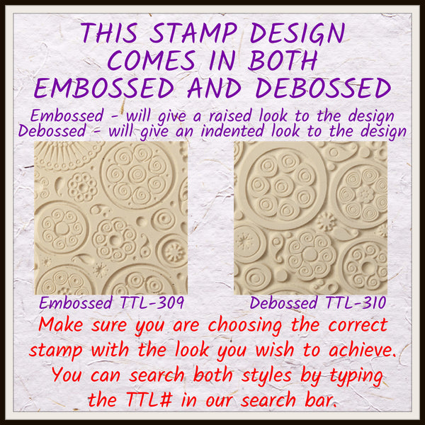 Astro Debossed TTL-309 - Small 4x2 Texture Stamp