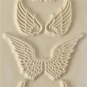 Angel Wings Debossed TTL-724  - Small 4x2 Texture Stamp