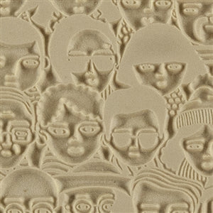 Face in Crowd Embossed TTL-831 - Small 4x2 Texture Stamp