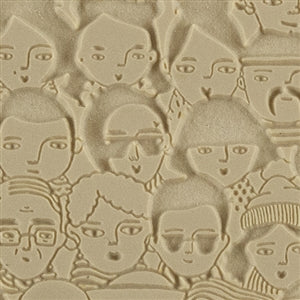 Face in Crowd Embossed TTL-831 - Small 4x2 Texture Stamp