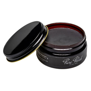 Black Water Resistant Shoe Polish 2oz Jar - Pure Polish Leather Care Products - Made in Bend Oregon