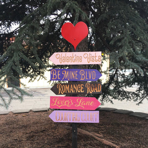 Valentine's Day Yard Decoration - Choose Locations - Engraved Cedar Wood