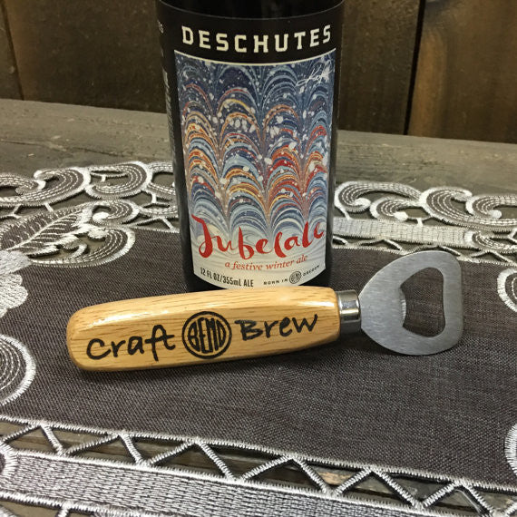 Bend Oregon Craft Brew Wooden Handle Beer Bottle Opener - Ale Trail