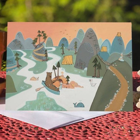 River Boat - Blank Greeting Card - Created by Megan Marie Myers #15