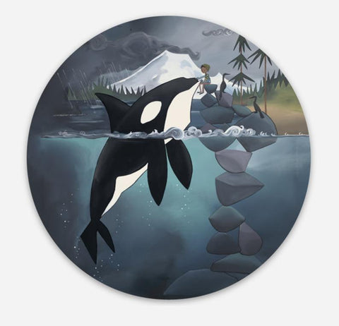 Orca Wale Vinyl Sticker - Created by Megan Marie Myers