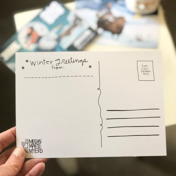 Winter Holiday Postcard Book - 10 Cards - Created by Megan Marie Myers