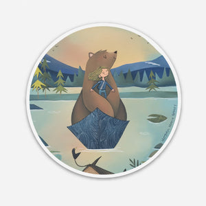 Boat Bear Vinyl Sticker - Created by Megan Marie Myers