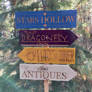 Gilmore Girls Stars Hollow - Choose your own locations - Directional Signs